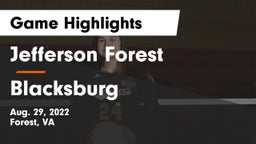 Jefferson Forest  vs Blacksburg Game Highlights - Aug. 29, 2022