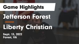 Jefferson Forest  vs Liberty Christian Game Highlights - Sept. 13, 2022