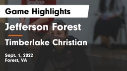 Jefferson Forest  vs Timberlake Christian  Game Highlights - Sept. 1, 2022
