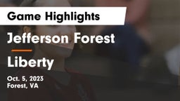 Jefferson Forest  vs Liberty  Game Highlights - Oct. 5, 2023