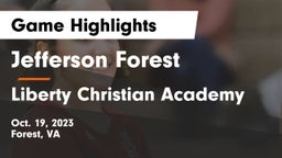 Jefferson Forest  vs Liberty Christian Academy Game Highlights - Oct. 19, 2023
