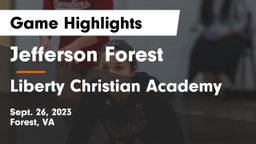 Jefferson Forest  vs Liberty Christian Academy Game Highlights - Sept. 26, 2023