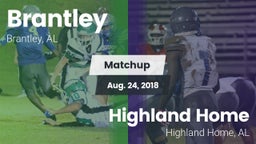 Matchup: Brantley  vs. Highland Home  2018