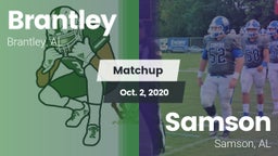 Matchup: Brantley  vs. Samson  2020