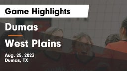 Dumas  vs West Plains  Game Highlights - Aug. 25, 2023