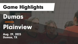 Dumas  vs Plainview  Game Highlights - Aug. 29, 2023