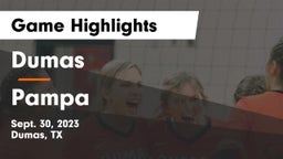 Dumas  vs Pampa  Game Highlights - Sept. 30, 2023