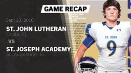 Recap: St. John Lutheran  vs. St. Joseph Academy  2016