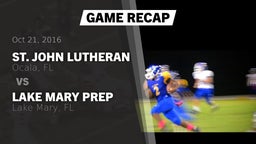 Recap: St. John Lutheran  vs. Lake Mary Prep  2016