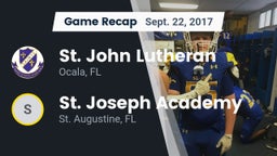 Recap: St. John Lutheran  vs. St. Joseph Academy  2017