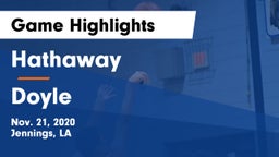 Hathaway  vs Doyle  Game Highlights - Nov. 21, 2020