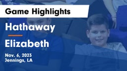 Hathaway  vs Elizabeth  Game Highlights - Nov. 6, 2023