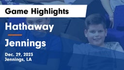 Hathaway  vs Jennings  Game Highlights - Dec. 29, 2023