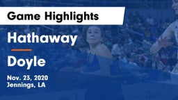 Hathaway  vs Doyle  Game Highlights - Nov. 23, 2020