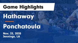 Hathaway  vs Ponchatoula  Game Highlights - Nov. 23, 2020