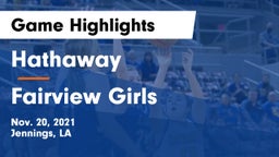 Hathaway  vs Fairview Girls Game Highlights - Nov. 20, 2021