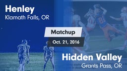 Matchup: Henley  vs. Hidden Valley  2016