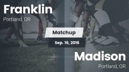 Matchup: Franklin  vs. Madison  2016