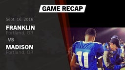 Recap: Franklin  vs. Madison  2016