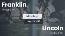Matchup: Franklin  vs. Lincoln  2016