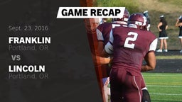 Recap: Franklin  vs. Lincoln  2016