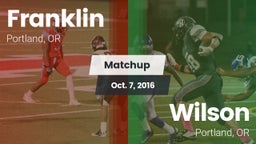 Matchup: Franklin  vs. Wilson  2016