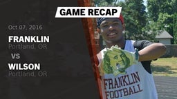 Recap: Franklin  vs. Wilson  2016