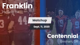 Matchup: Franklin  vs. Centennial  2020