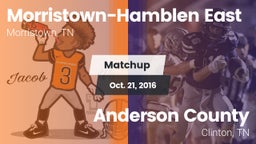 Matchup: Morristown-Hamblen vs. Anderson County  2016