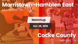 Matchup: Morristown-Hamblen vs. Cocke County  2016