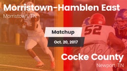 Matchup: Morristown-Hamblen vs. Cocke County  2017