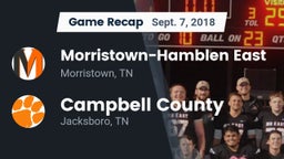 Recap: Morristown-Hamblen East  vs. Campbell County  2018
