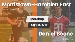 Matchup: Morristown-Hamblen vs. Daniel Boone  2018