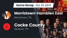 Recap: Morristown-Hamblen East  vs. Cocke County  2019