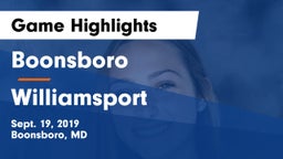 Boonsboro  vs Williamsport  Game Highlights - Sept. 19, 2019