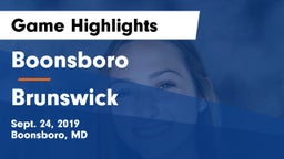 Boonsboro  vs Brunswick  Game Highlights - Sept. 24, 2019