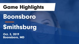 Boonsboro  vs Smithsburg  Game Highlights - Oct. 3, 2019