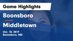 Boonsboro  vs Middletown  Game Highlights - Oct. 10, 2019