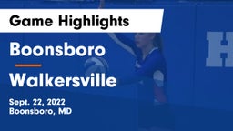 Boonsboro  vs Walkersville  Game Highlights - Sept. 22, 2022