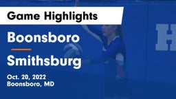 Boonsboro  vs Smithsburg  Game Highlights - Oct. 20, 2022