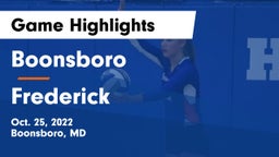 Boonsboro  vs Frederick  Game Highlights - Oct. 25, 2022