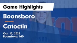 Boonsboro  vs Catoctin Game Highlights - Oct. 10, 2023