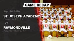 Recap: St. Joseph Academy  vs. Raymondville  2016