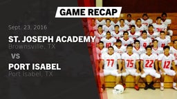 Recap: St. Joseph Academy  vs. Port Isabel  2016