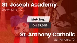 Matchup: St. Joseph Academy vs. St. Anthony Catholic  2016