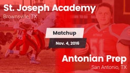 Matchup: St. Joseph Academy vs. Antonian Prep  2016