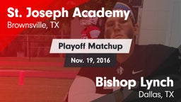 Matchup: St. Joseph Academy vs. Bishop Lynch  2016