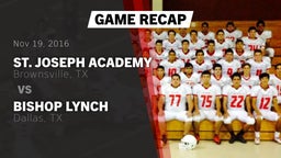 Recap: St. Joseph Academy  vs. Bishop Lynch  2016