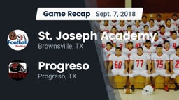 Recap: St. Joseph Academy  vs. Progreso  2018