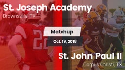 Matchup: St. Joseph Academy vs. St. John Paul II  2018